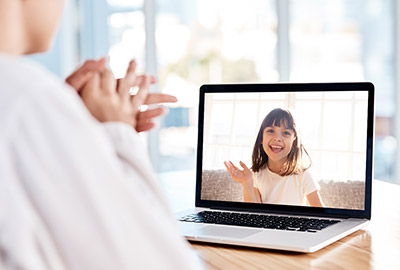 A pediatric expert examines your child on video